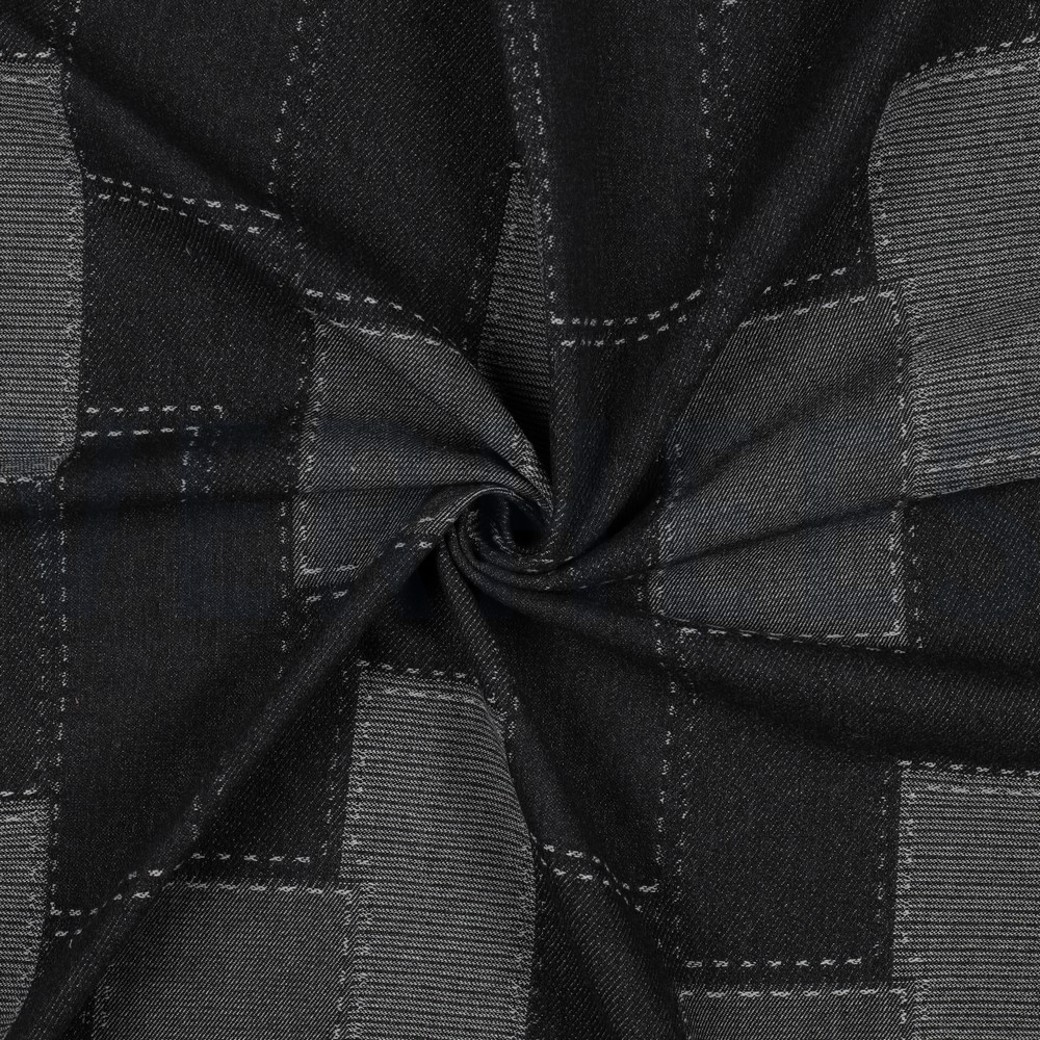 JEANS JACQUARD PATCHWORK BLACK #2