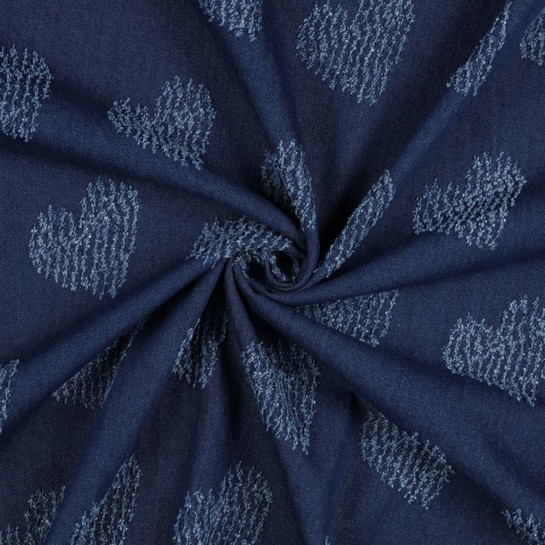 JEANS JACQUARD FRAYED HEARTS JEANS #7