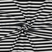 JERSEY YARN DYED STRIPES BLACK (thumbnail) #2