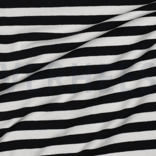 JERSEY GARNGEFÄRBT STREIFEN SCHWARZ #7
