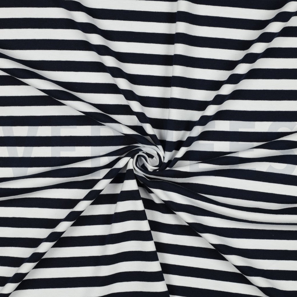 JERSEY YARN DYED STRIPES NAVY #2