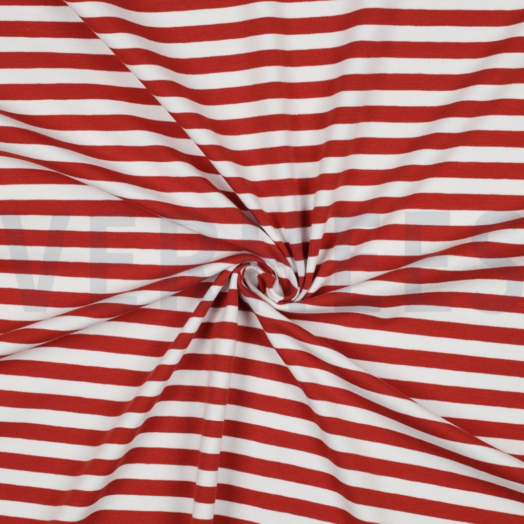 JERSEY YARN DYED STRIPES BRIQUE #2