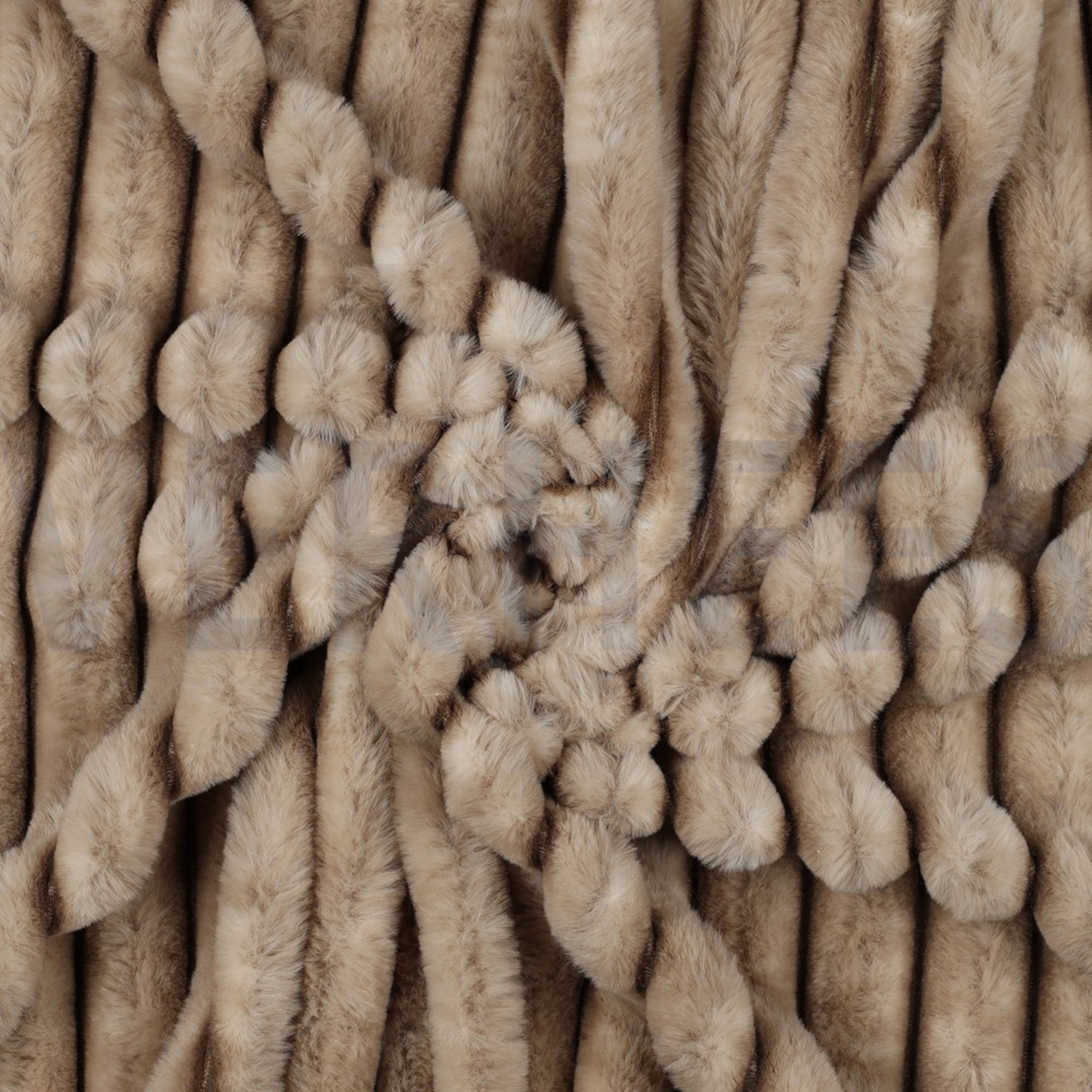 FAUX FUR STRIPES SAND (high resolution) #2