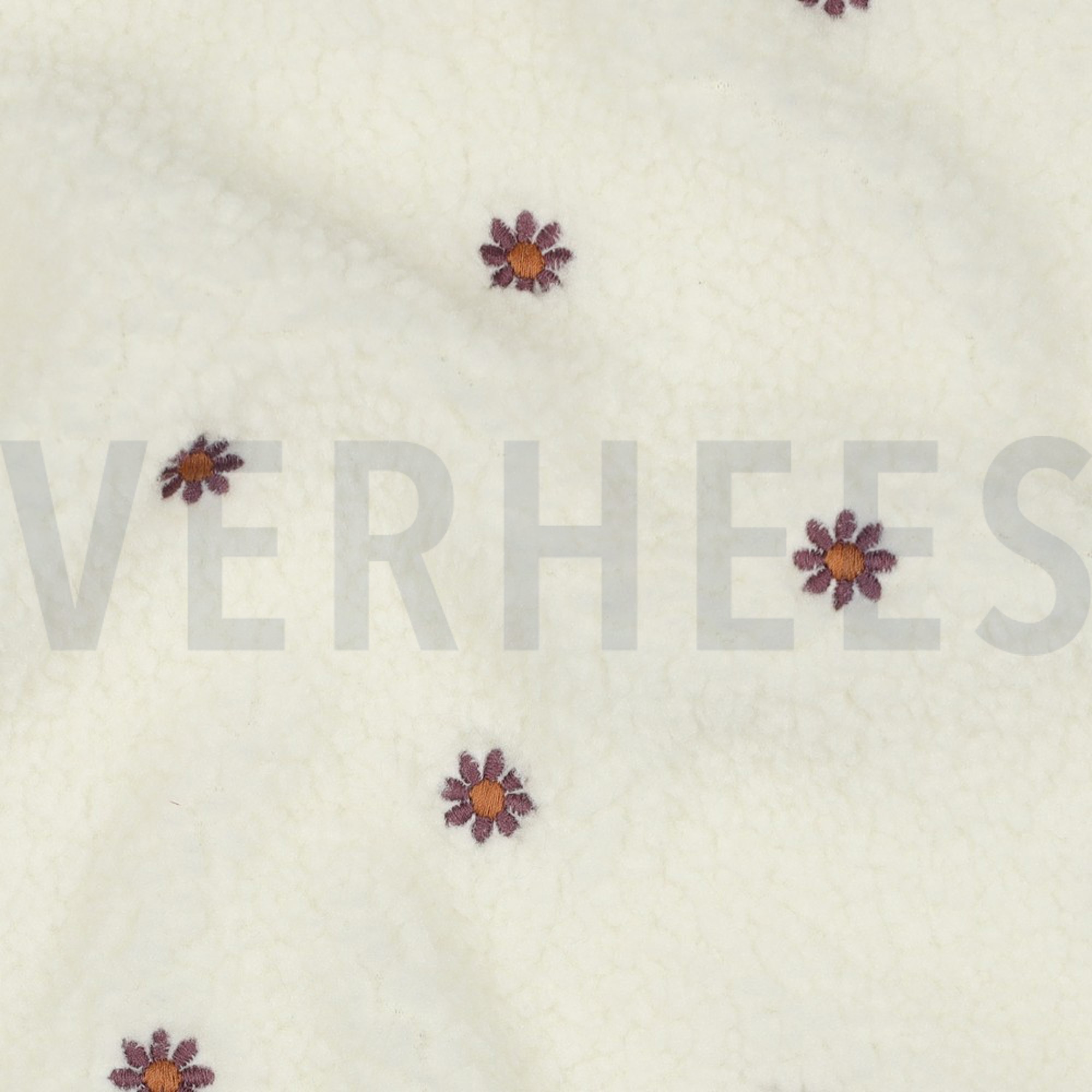 TEDDY EMBROIDERY FLOWERS ECRU (high resolution) #2