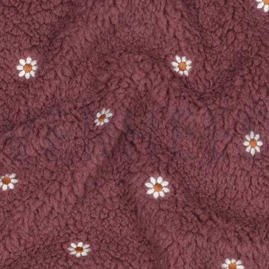 TEDDY EMBROIDERY FLOWERS ROSEWOOD #7