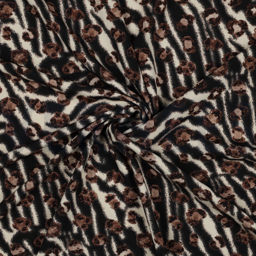 MAGNOLIA STRETCH ANIMAL SKIN BLACK #2