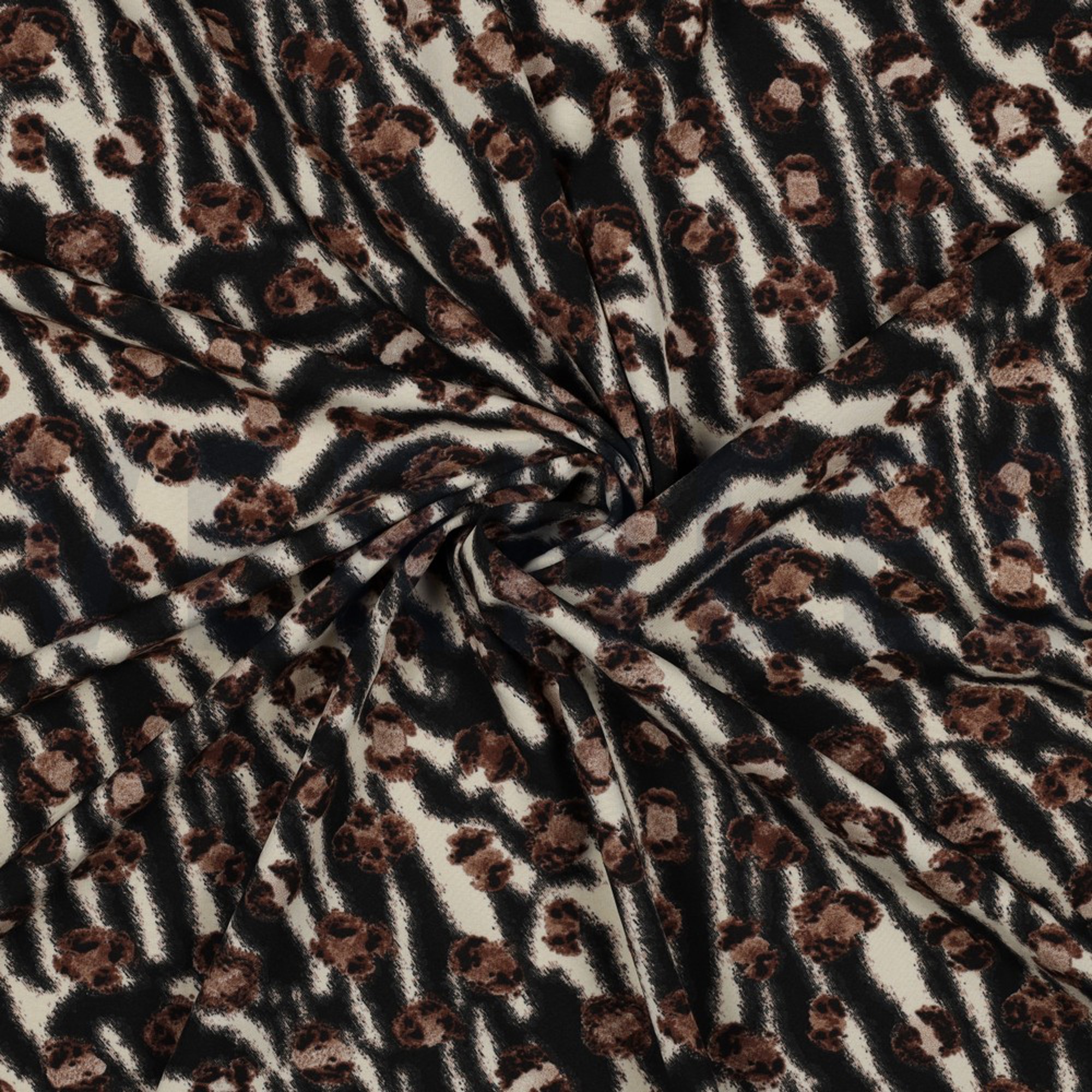 MAGNOLIA STRETCH ANIMAL SKIN BLACK (high resolution) #2
