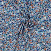 MAGNOLIA STRETCH FLOWERS ROYAL BLUE (thumbnail) #2