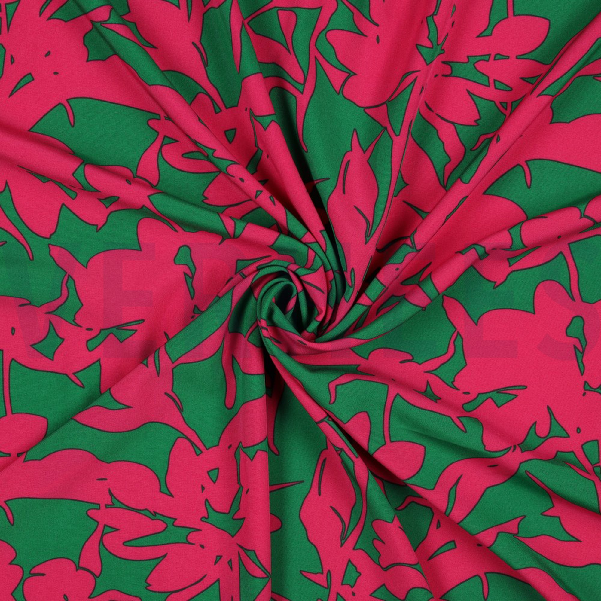 MAGNOLIA STRETCH GRAPHIC GREEN / PINK (high resolution) #2