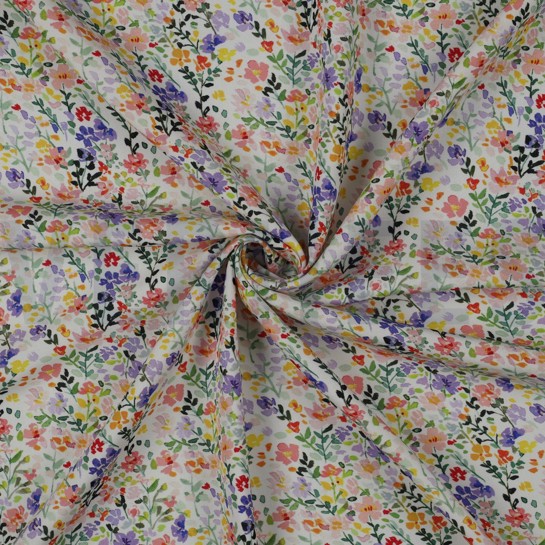 VISCOSE RADIANCE DIGITAAL BLOEMEN MULTICOLOR #7