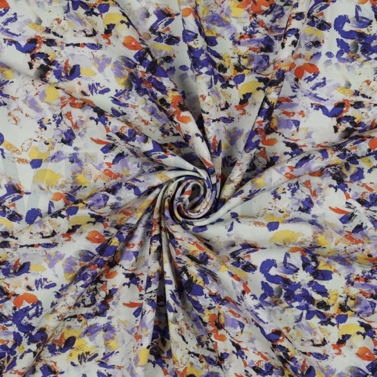 VISCOSE RADIANCE DIGITAAL ABSTRACT BLAUW #7