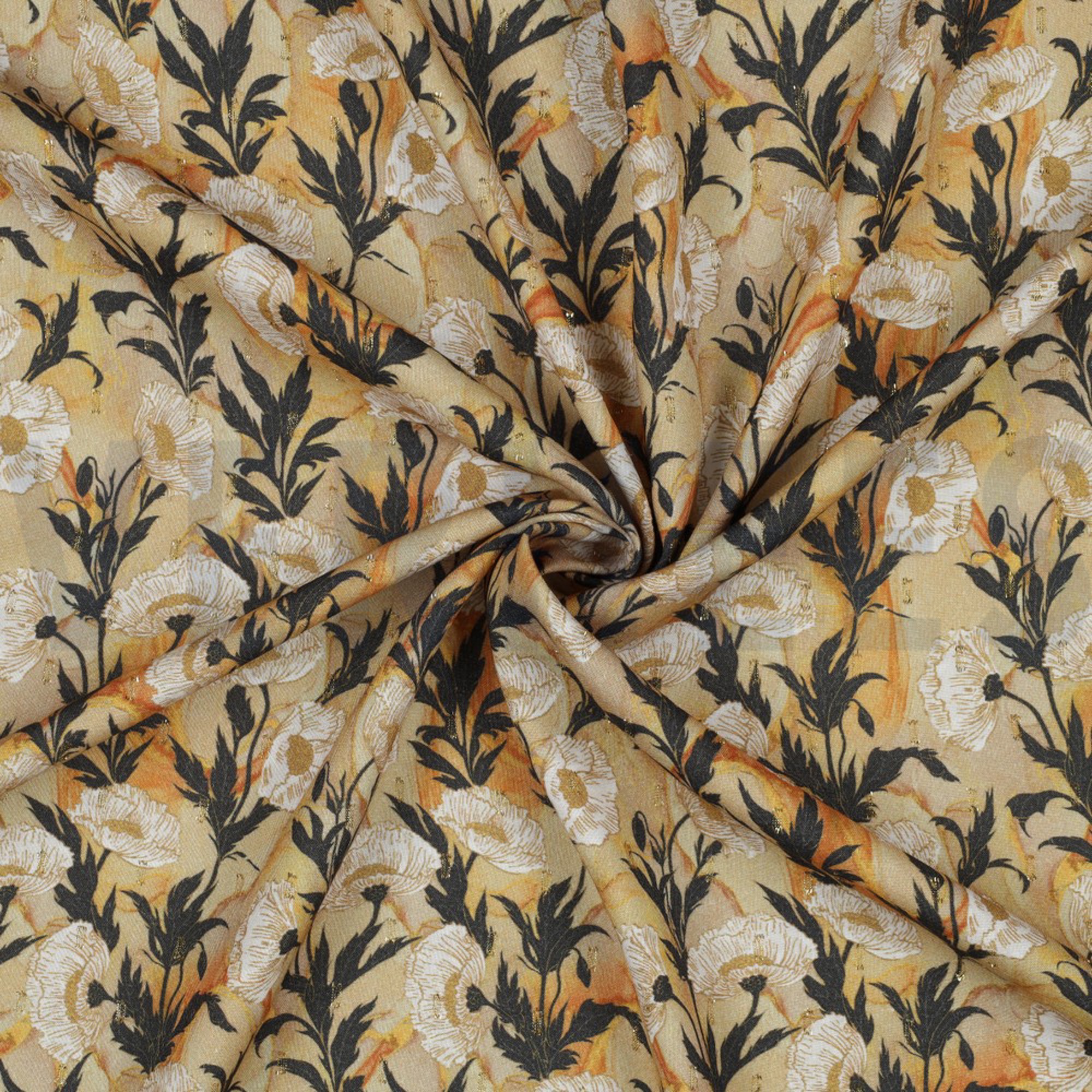 VISCOSE LUREX DIGITAL FLOWERS OCHRE (high resolution) #2