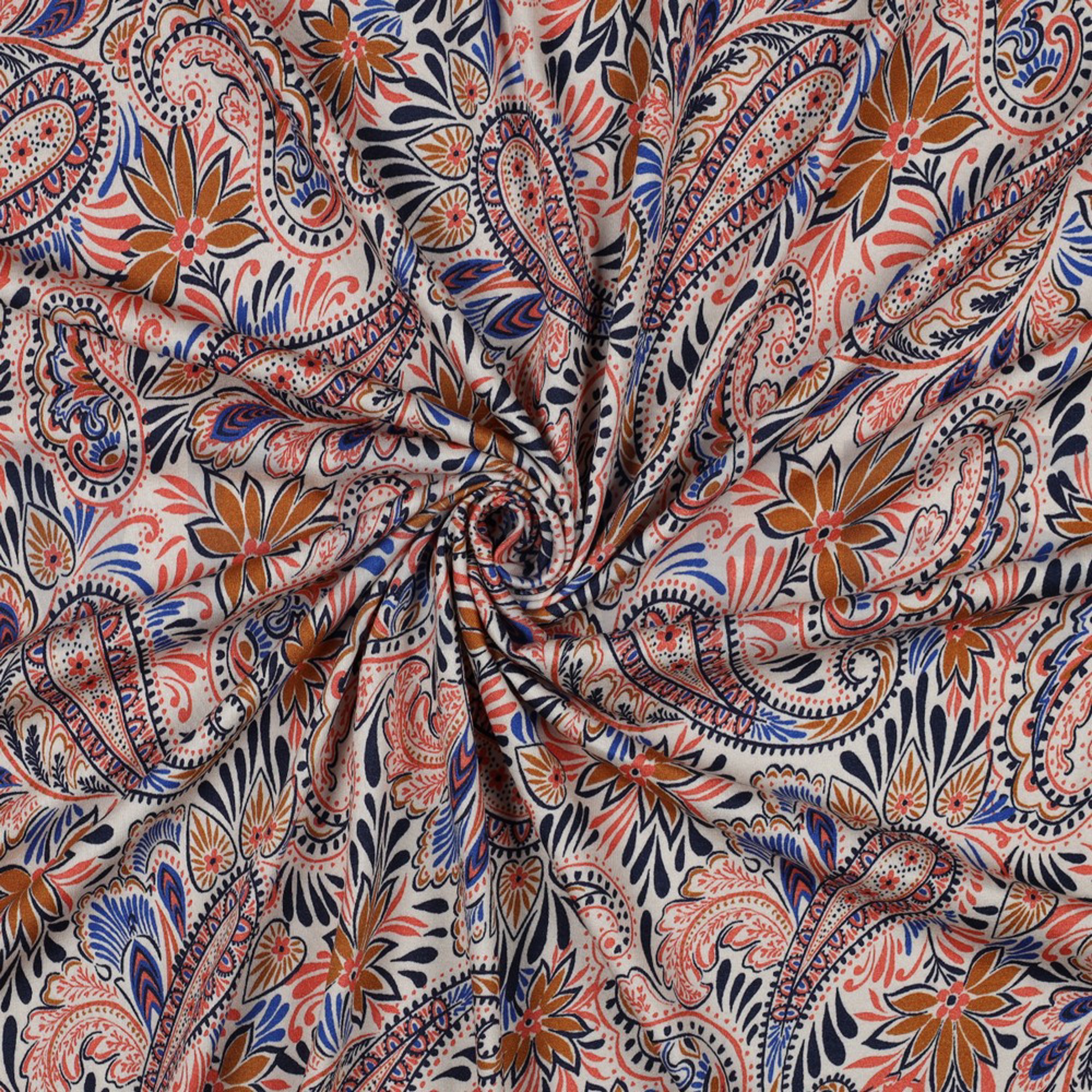 VISCOSE JERSEY DIGITAL PAISLEY ORANGE (high resolution) #2