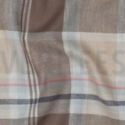 LINEN VISCOSE YARN DYED CHECKS TAUPE (thumbnail) #2