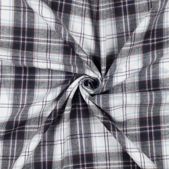 BRUSHED YARN DYED CHECKS NAVY #7
