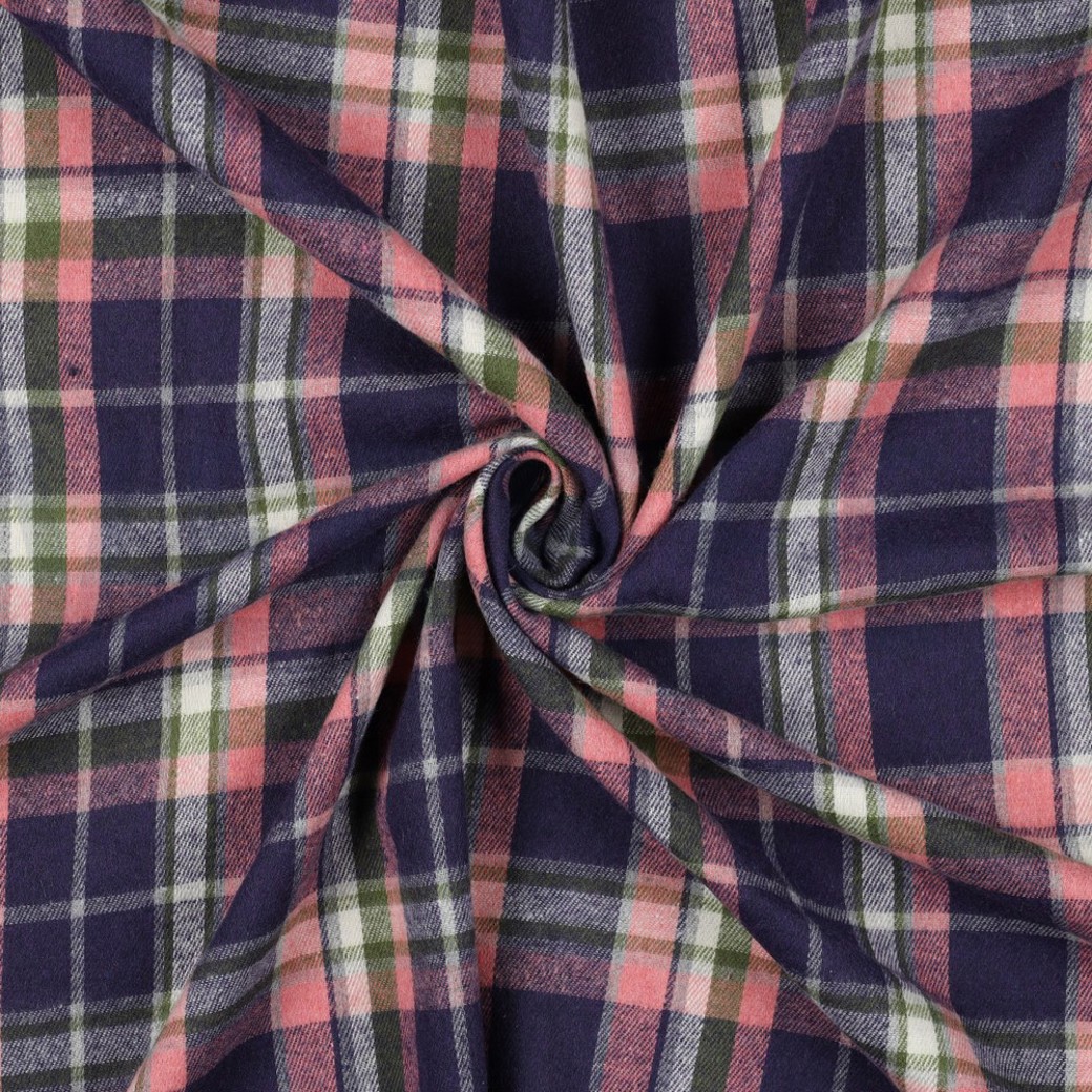 BRUSHED YARN DYED CHECKS LAVENDER #2