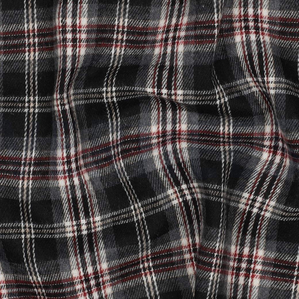 BRUSHED YARN DYED CHECKS BLACK #2