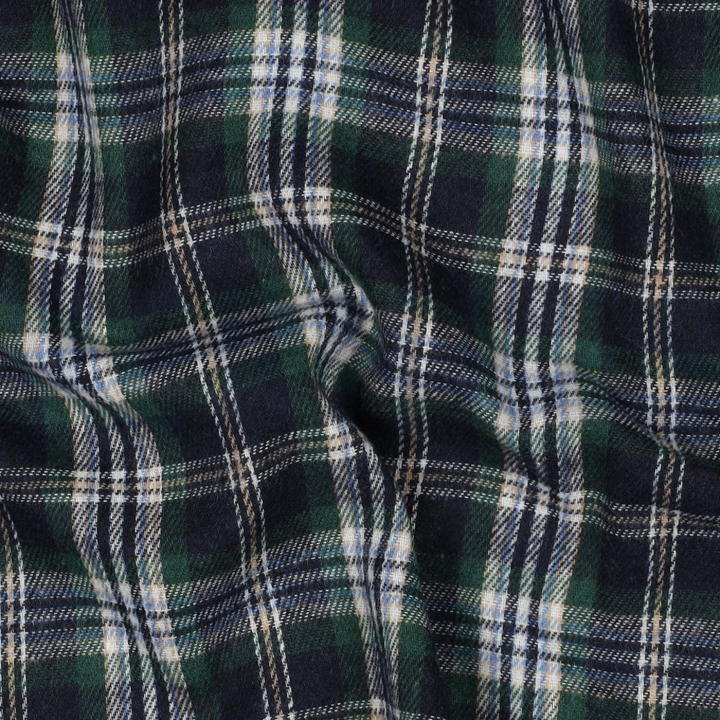 BRUSHED YARN DYED CHECKS NAVY #2