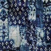 STEPPED VELVET DIGITAL PATCHWORK NAVY (thumbnail) #2