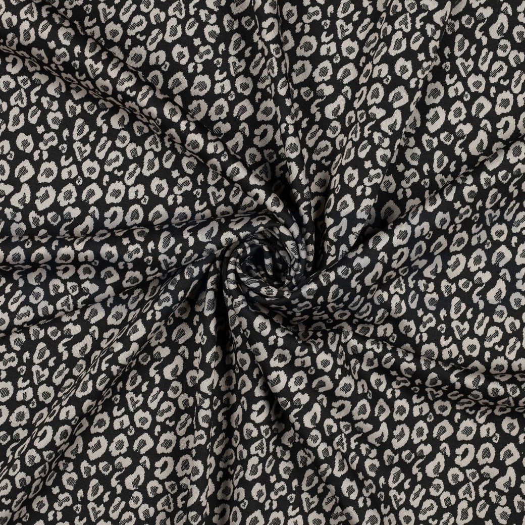 KNITTED JACQUARD ANIMAL SKIN BLACK #2