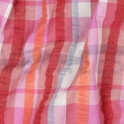 COTTON SEERSUCKER YARN DYED CHECK PINK (thumbnail) #2