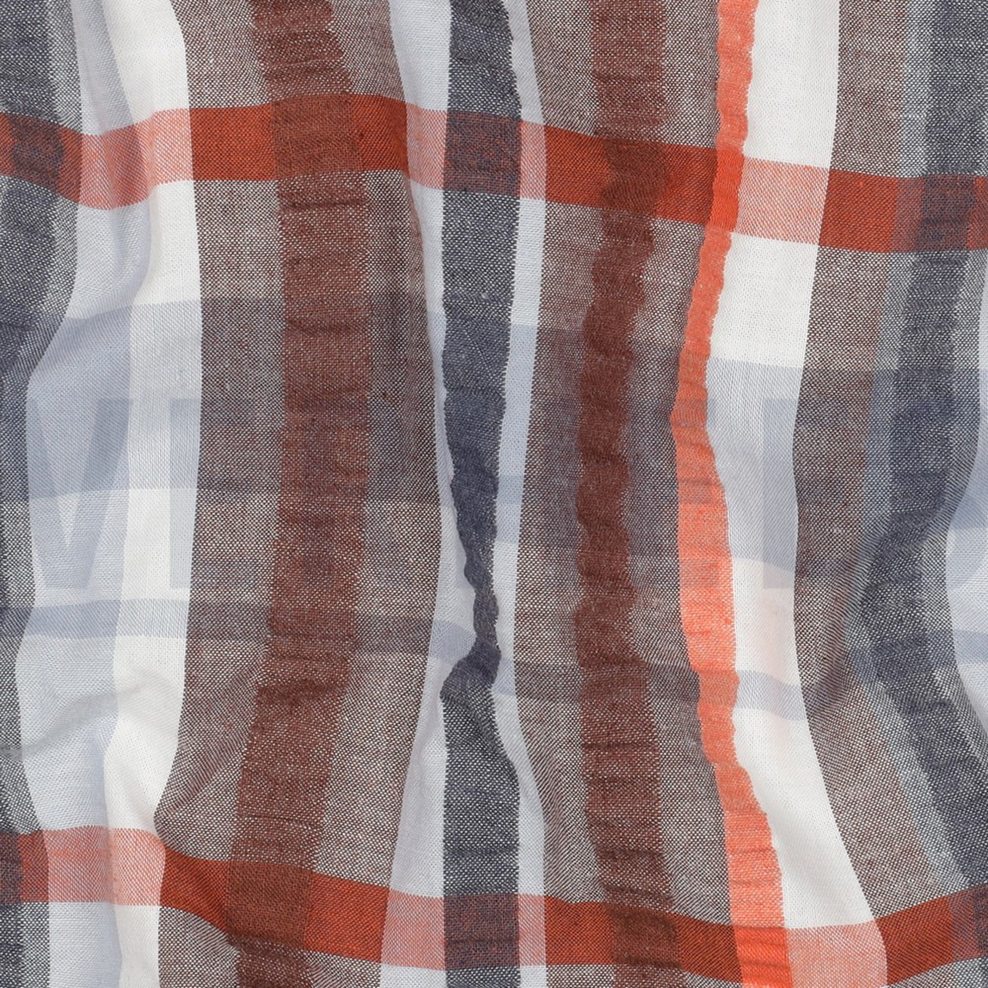 COTTON SEERSUCKER YARN DYED CHECK BLUE (high resolution) #2