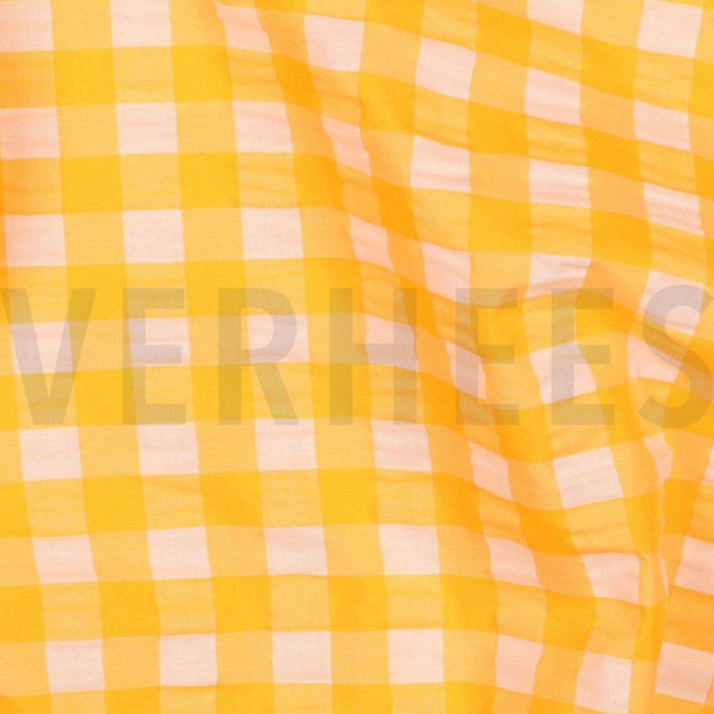 COTTON YARN DYED NEON CHECKS ORANGE #2