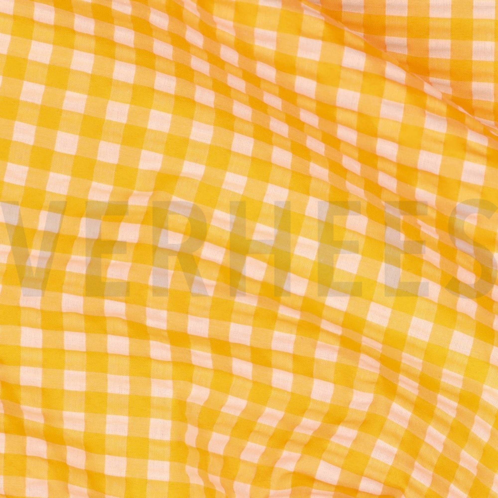 COTTON YARN DYED NEON CHECKS ORANGE (high resolution) #2