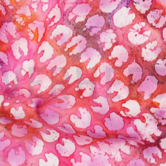 HANDGEMAAKTE BATIK VISCOSE ROZE #7