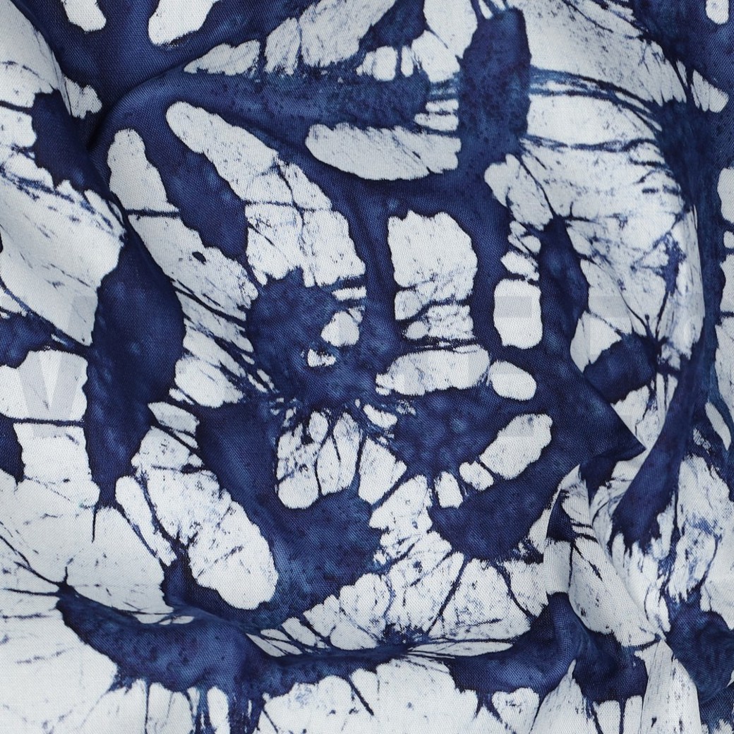 UNIQUE CRAFTED BATIK VISCOSE INDIGO #2