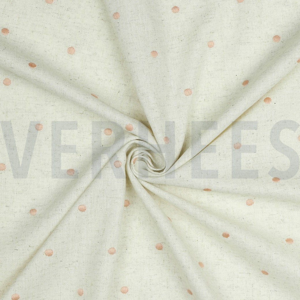 LINEN VISCOSE EMBROIDERY ROSE #2
