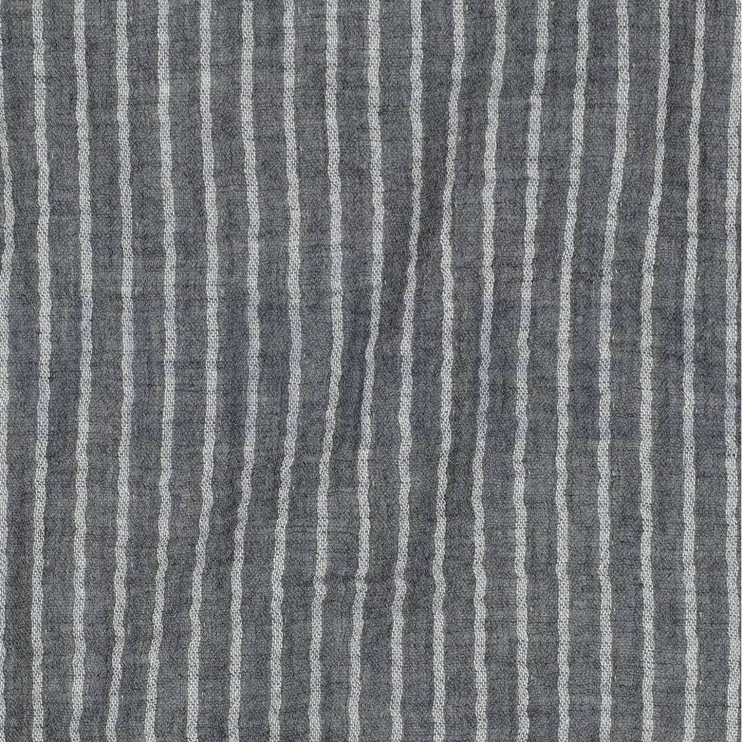 DOUBLE GAUZE YARN DYED STRIPES GREY #2