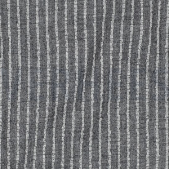 MUSSELIN GARNGEFÄRBT STREIFEN GRAU #7
