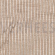 DOUBLE GAUZE YARN DYED STRIPES TAUPE (thumbnail) #2