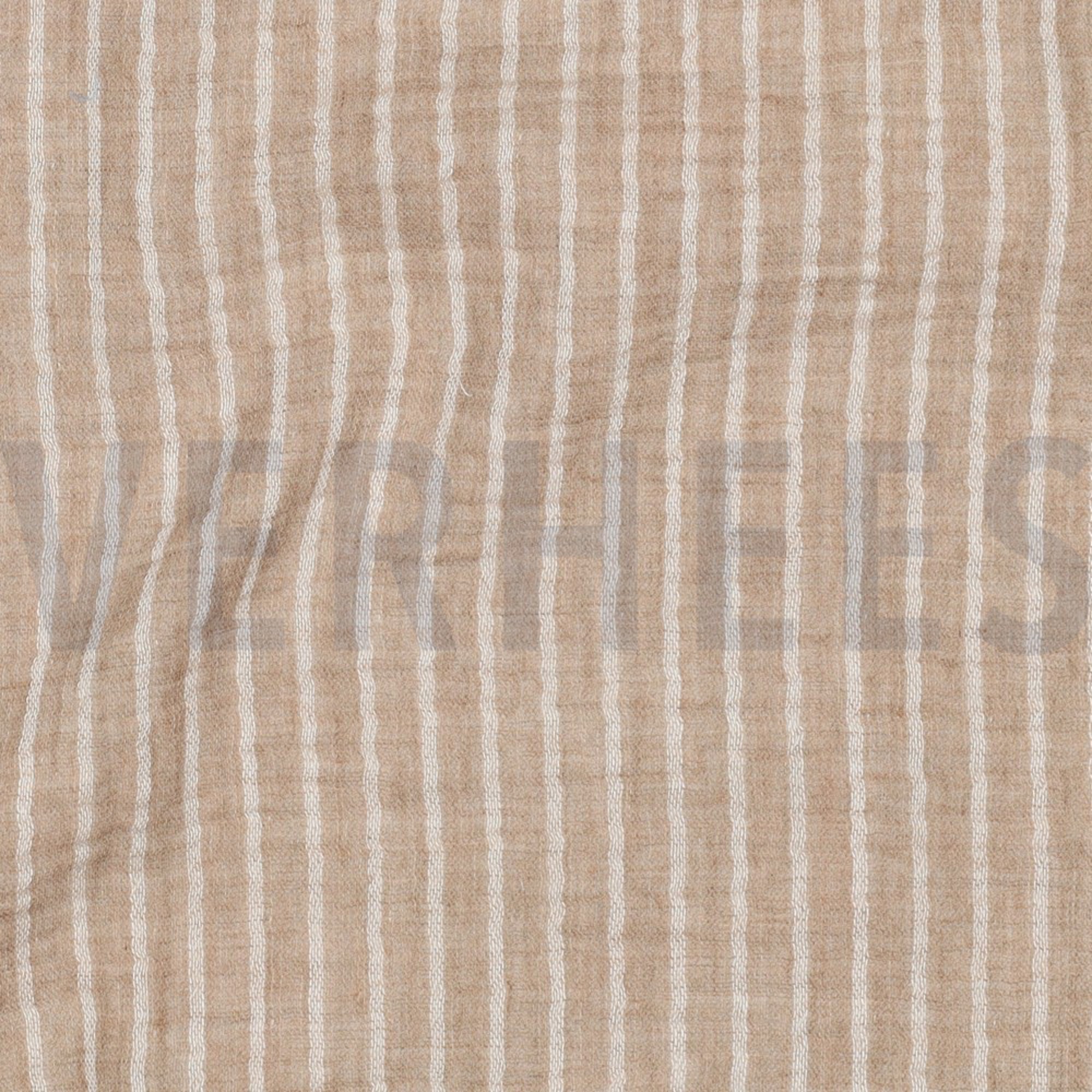 DOUBLE GAUZE YARN DYED STRIPES TAUPE (high resolution) #2