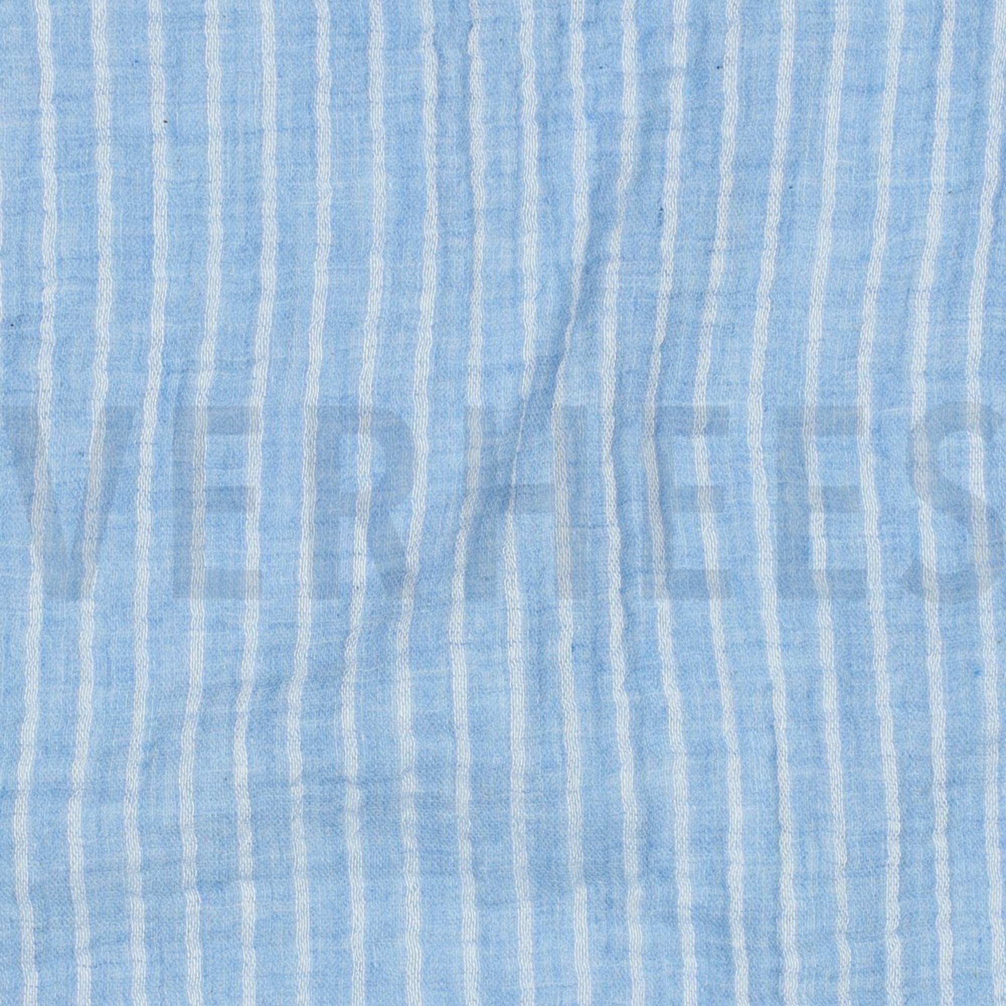 DOUBLE GAUZE YARN DYED STRIPES LIGHT BLUE (high resolution) #2