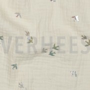 DOUBLE GAUZE FOIL BIRDS ECRU (thumbnail) #2