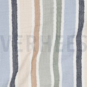 DOUBLE GAUZE YARN DYED STRIPES GREEN / BLUE (thumbnail) #2