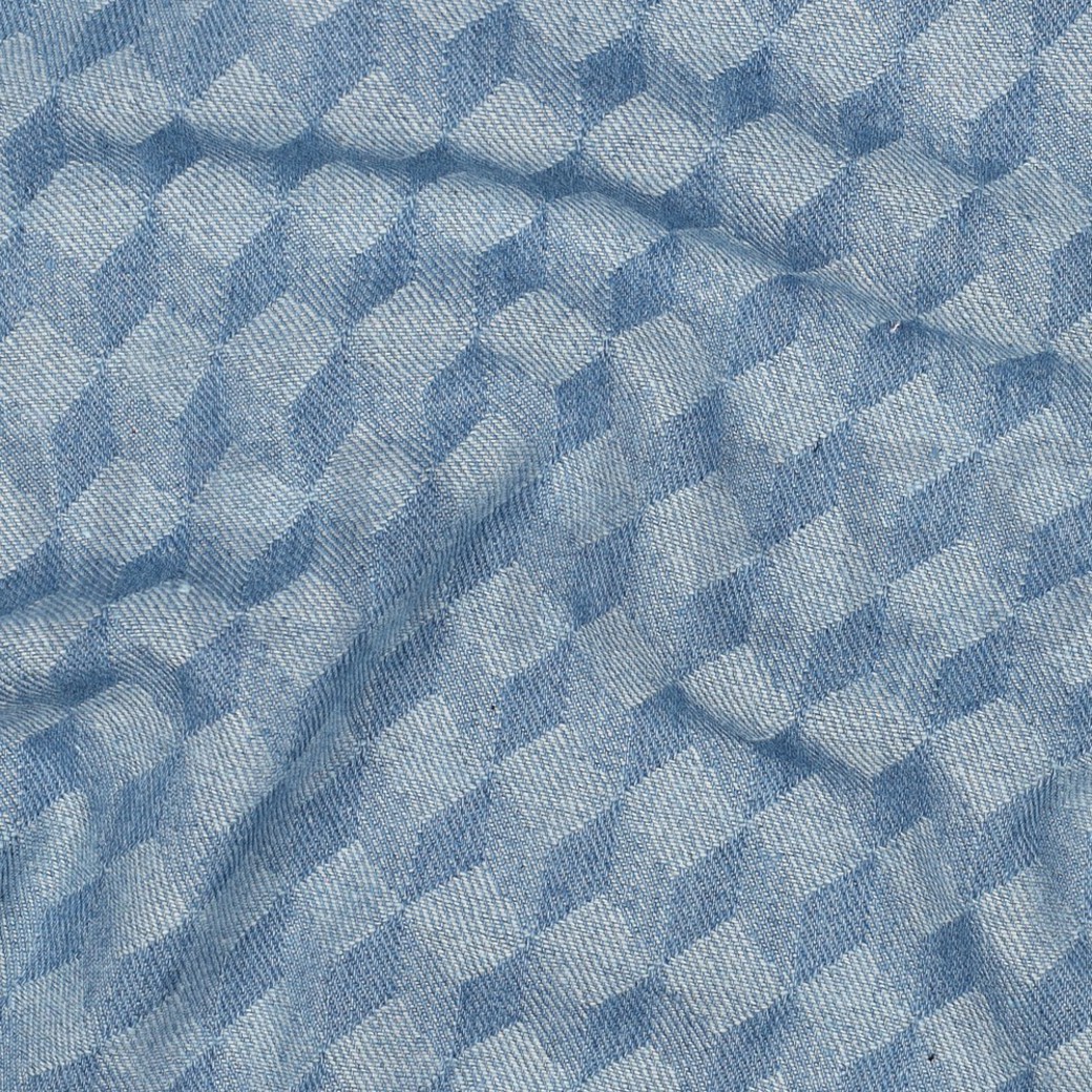DENIM JACQUARD ABSTRACT LIGHT BLUE #2