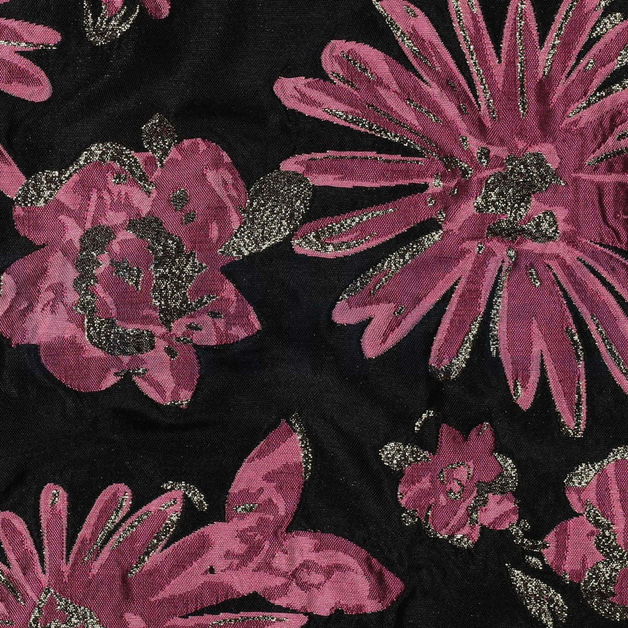 JACQUARD FLOWERS BLACK / PINK (high resolution) #2
