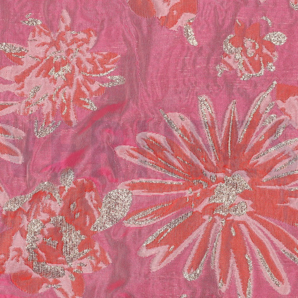 JACQUARD FLOWERS PINK / ORANGE #2