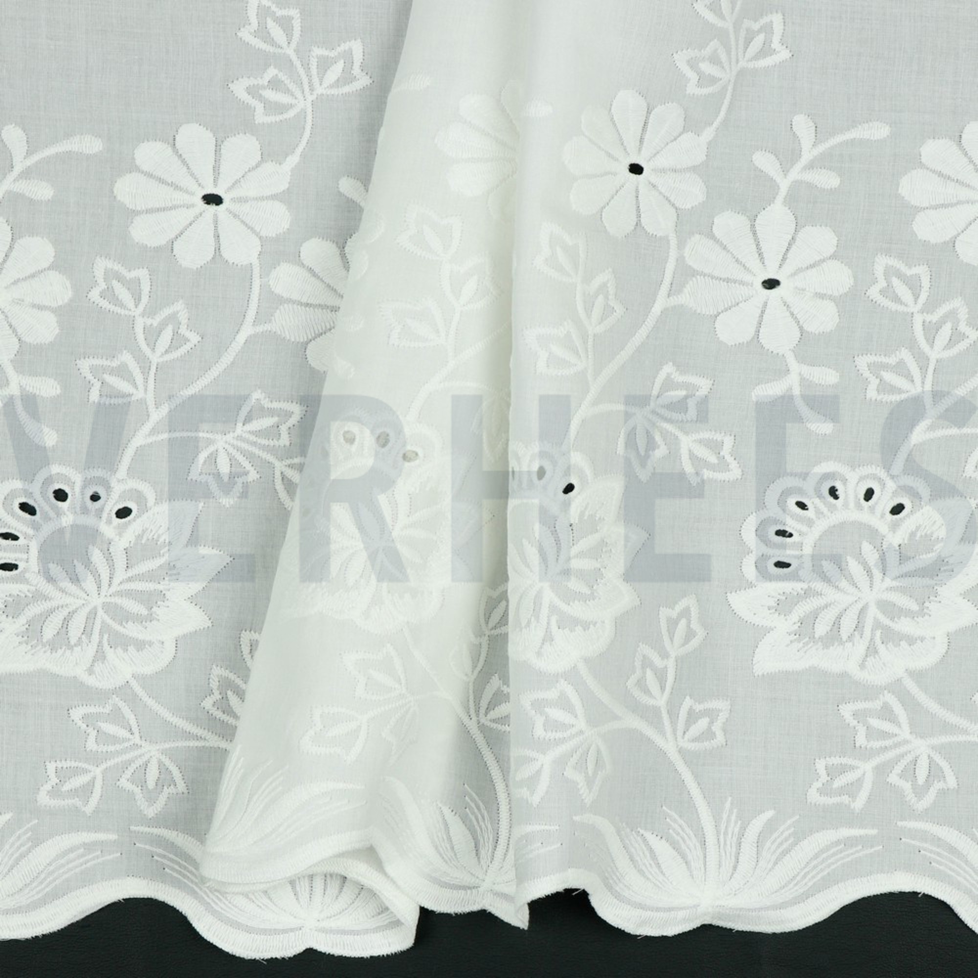 COTTON VOILE BORDER 1-SIDE WHITE (high resolution) #2