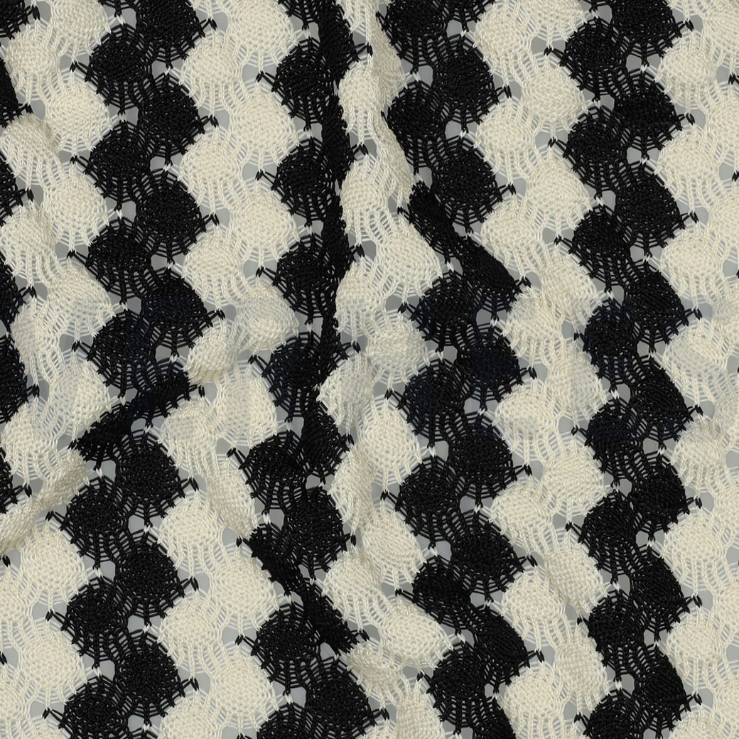 KNITTED CROCHET BLACK WHITE #2