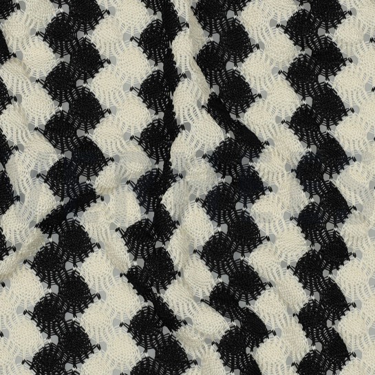 KNITTED CROCHET BLACK WHITE #7