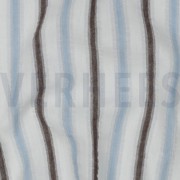 COTTON SEERSUCKER YARN DYED STRIPES BLUE / BROWN (thumbnail) #2
