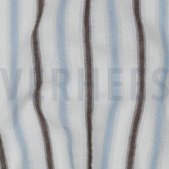COTTON SEERSUCKER YARN DYED STRIPES BLUE #7