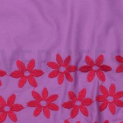 COTTON EMBROIDERY 1-SIDE BORDER PURPLE / RED (thumbnail) #2