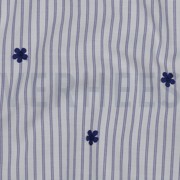 COTTON STRIPE FLOWERS DARK COBALT (thumbnail) #2