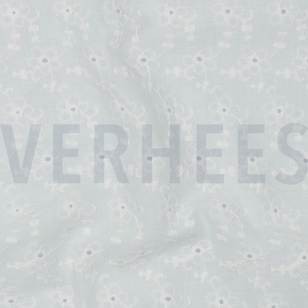 COTTON EMBROIDERY 2-SIDE BORDER WHITE #2