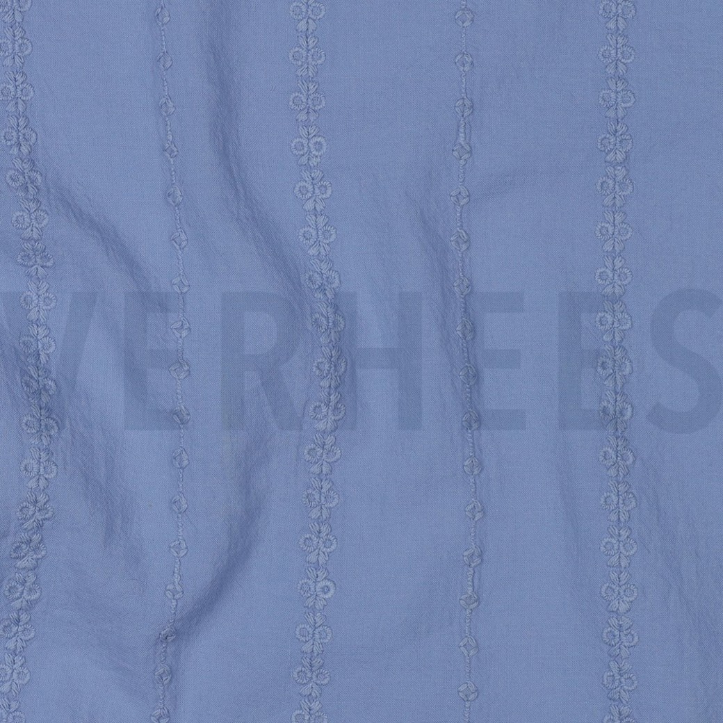COTTON VOILE EMBROIDERY STRIPES LAVENDER #2